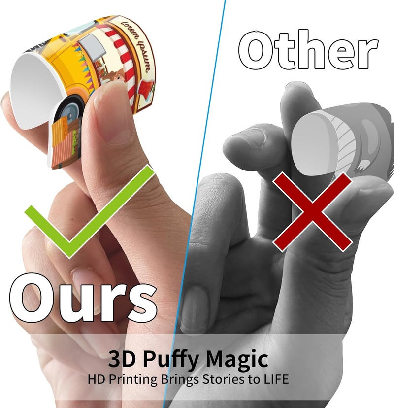 Kalysky 12 Set Reusable Sticker Books for Toddlers 2-4 1-3, Kids 3D Puffy Sticker Activity Books, Birthday Party Favors Goodie Bags Stuffer - Image 5